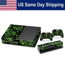 Weeds Black Vinyl Skin Decal Sticker Covers for Xbox One Console & 2 Controllers