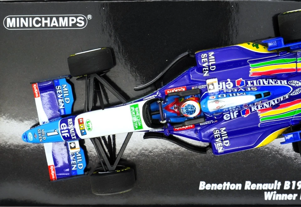 NEW MINICHAMPS MILD SEVEN BENETTON RENUALT B195 M SCHUMACHER BRAZIL GP 1995 1/43 - Image 3 of 4