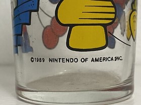 Super Mario Bros. 2 Nintendo NES Era Promotional Glass 1989