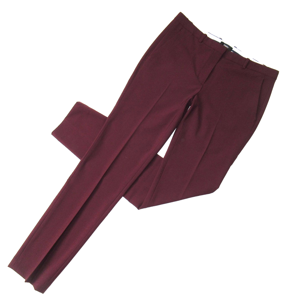 NWT THEORY Hartsdale in Dark Currant New Stretch Wool Slim Ankle  display picture 1