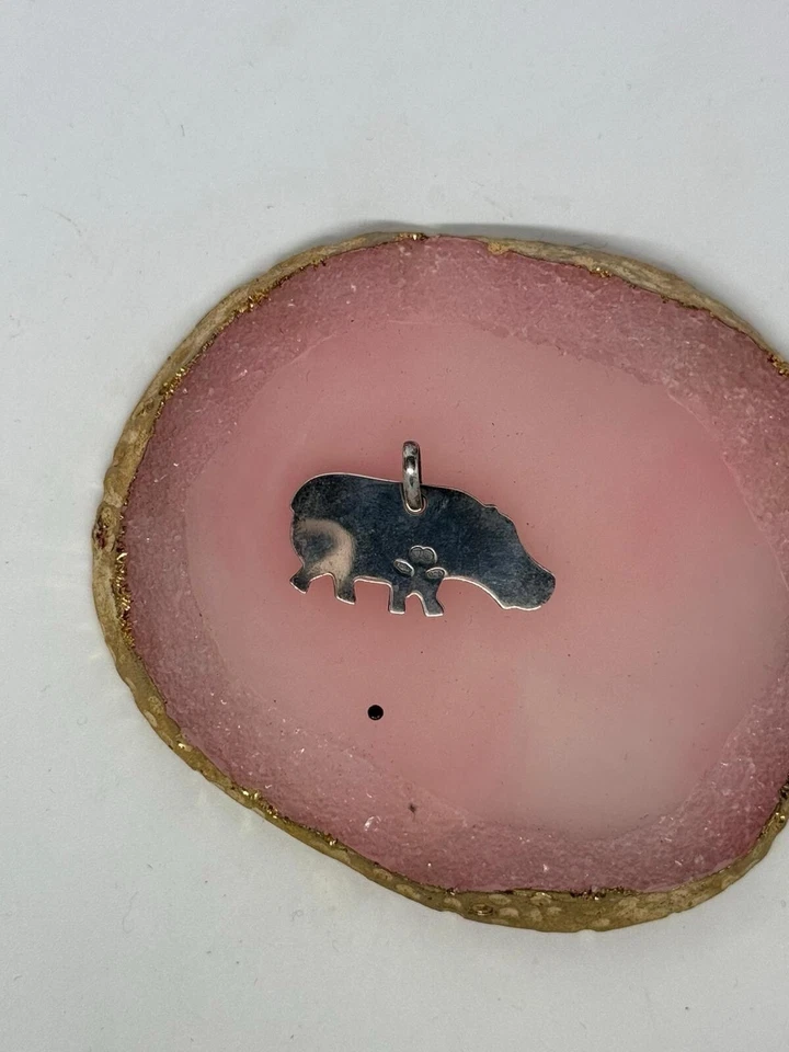 Collana In argento 925 Ippopotamo Uno A erre - Immagine 3 di 4