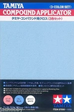 Tamiya 87090 Compound Applicator Cloth 3 Color Set Model Finishing Craft Tools