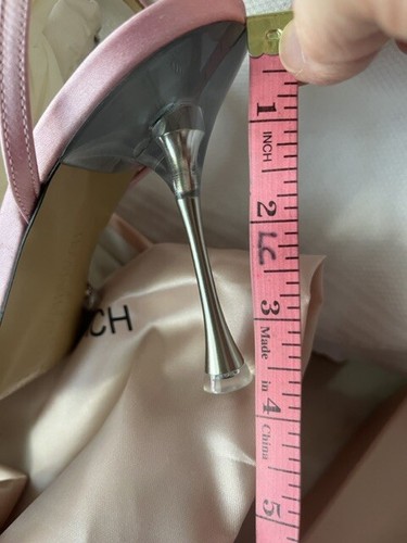 Mach & Mach— New-Sophie pink satin high heels Women’s shoes - Picture 4 of 12