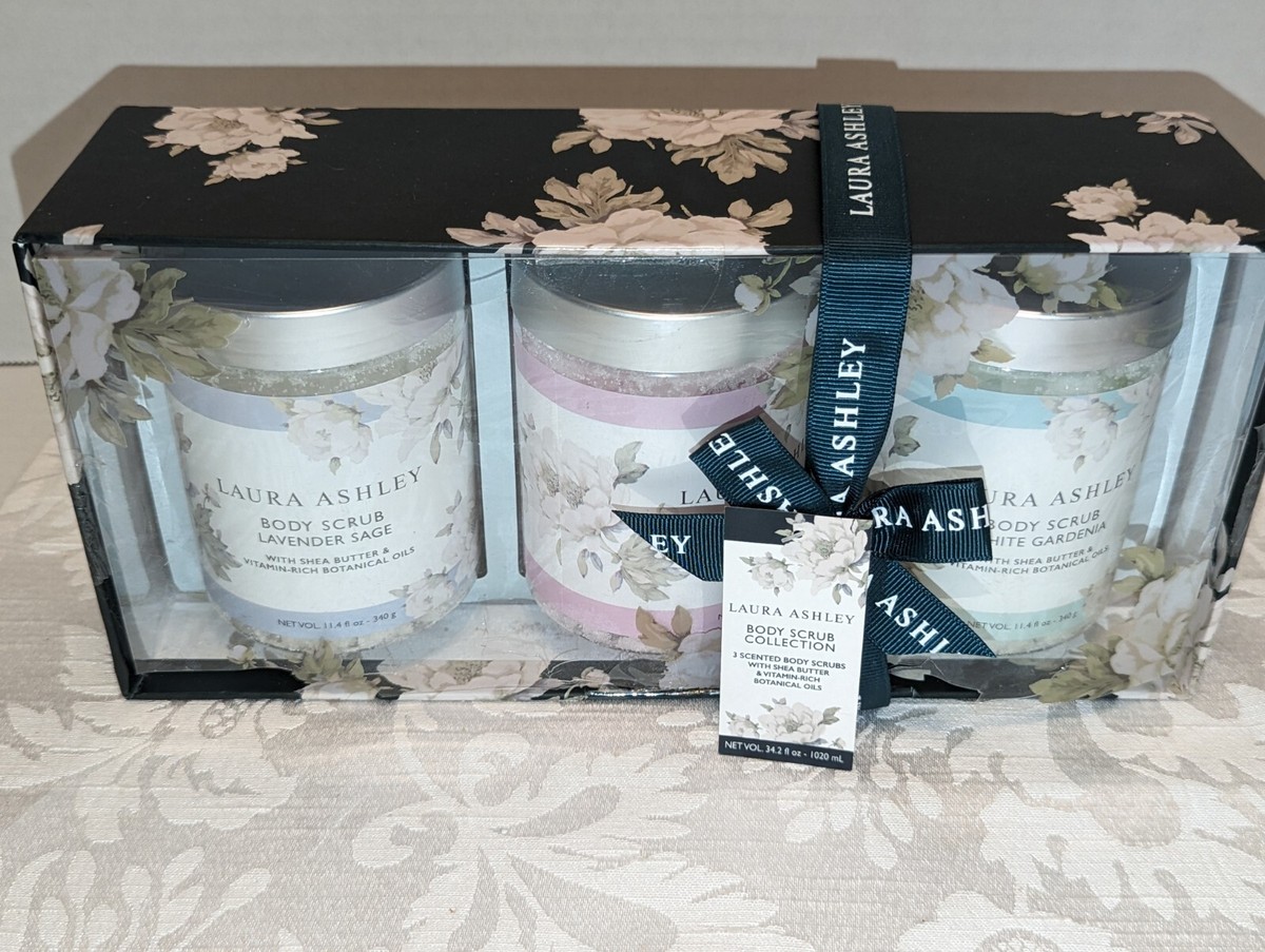 Laura Ashley 3pc. Body Scrub - Lavender Sage, English Tea