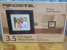 Pandigital 3.5" Digital Photo Picture Frame (Black) in Box.