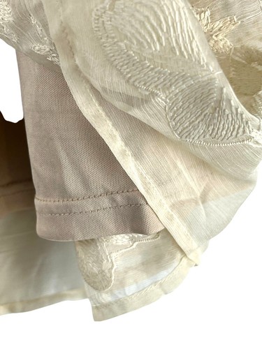 Boho Cottage Core Festival Embroidered Bohme Lace Sheer Maxi Skirt, Women's S - Picture 7 of 15