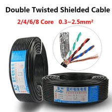 RVSP 485 Signal Wire Double Twisted Shielded Cable 2/4/6/8 Core 0.3/0.5/~2.5mm²