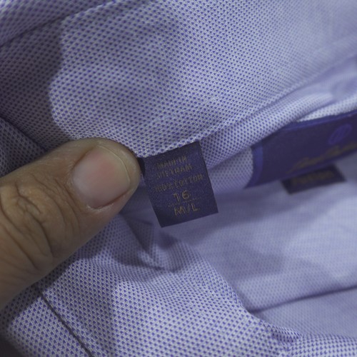 David Donahue Dress Shirt Mens 16 Medium Large Button Up Regular Fit Fusion Knit - 第 5/11 張圖片