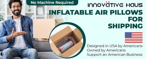 4x8 Air Pillows Inflatable 330 Count Void Fill Package Dunnage - Includes Pump - Picture 8 of 13