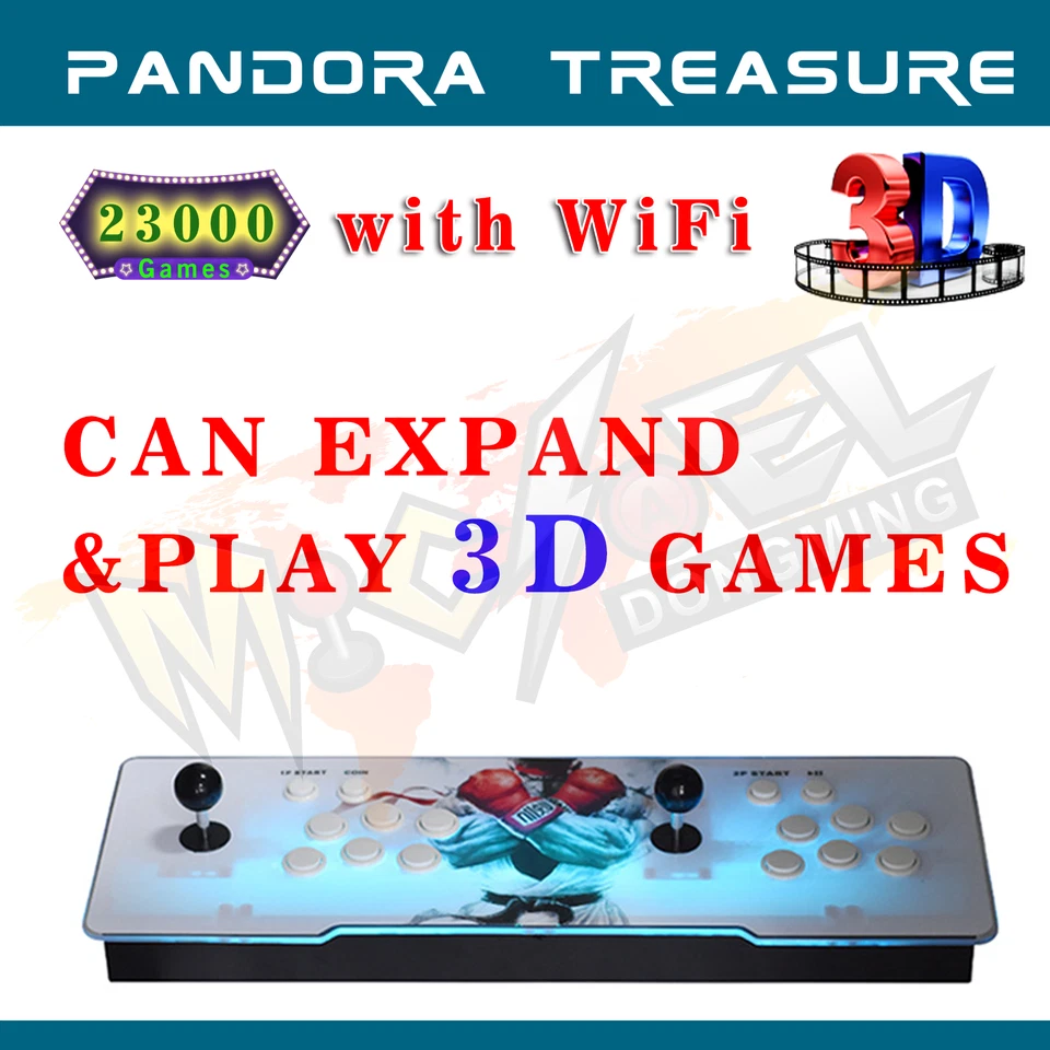 NEW Pandora's Box 3D 23000 Games with WiFi Stick Joystick Double Sticks Retro