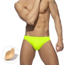 Men's Swimming Swimsuit Briefs Solid Color Bikini Swim Beach Shorts Underwear