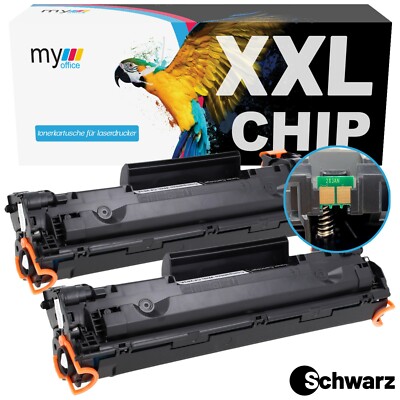 Toner x2 CF283A für HP LaserJet Pro M201 M202 MFP M125 M126 M127 M128 M225 M226
