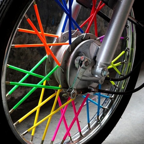 Cubiertas universales para radios de motocicletas 72 piezas envolturas protectores de llanta de rueda - Imagen 5 de 15
