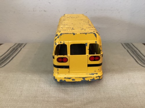 Vintage 1960s Toy Hubley Yellow School Bus Western Dubuque Schools Epworth Iowa - Picture 2 of 7