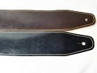 Leather Guitar Strap 2.5" Wide, Black or Brown