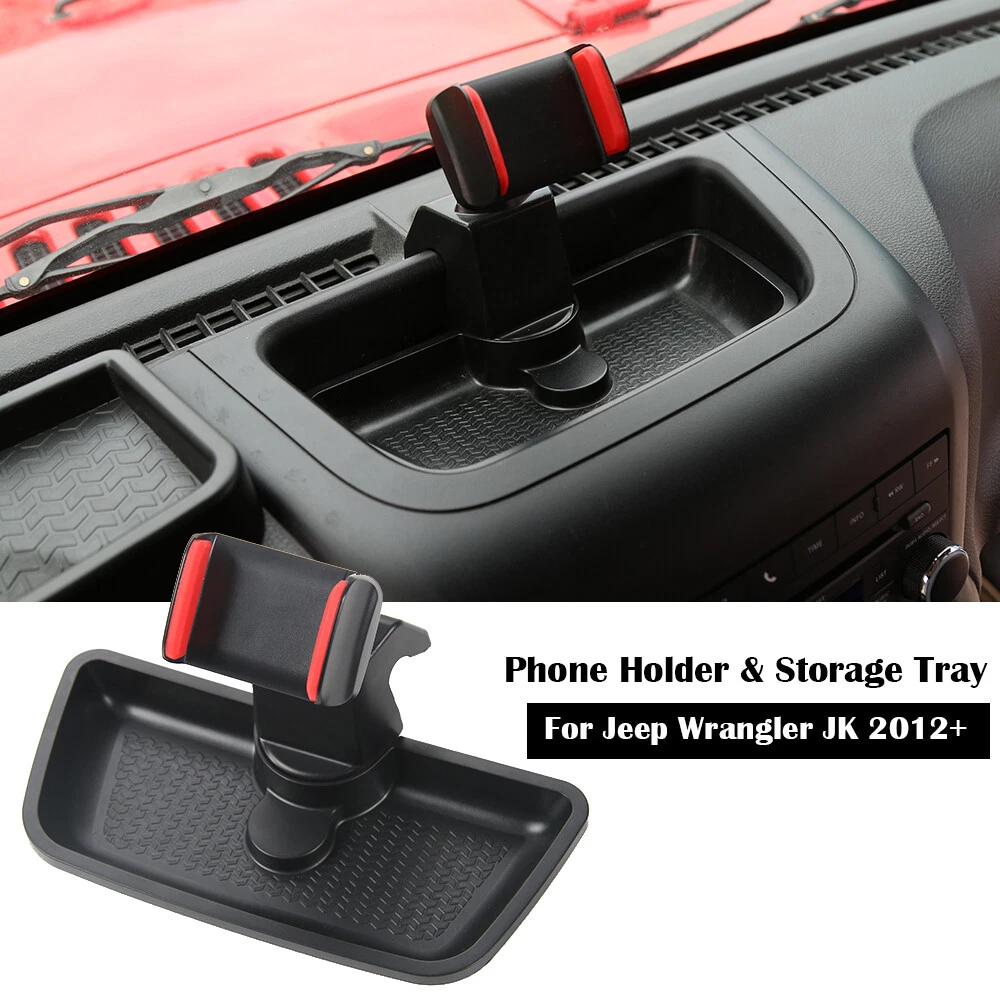Multi Mount Dash Phone Holder Storage Box for Jeep Wrangler JK