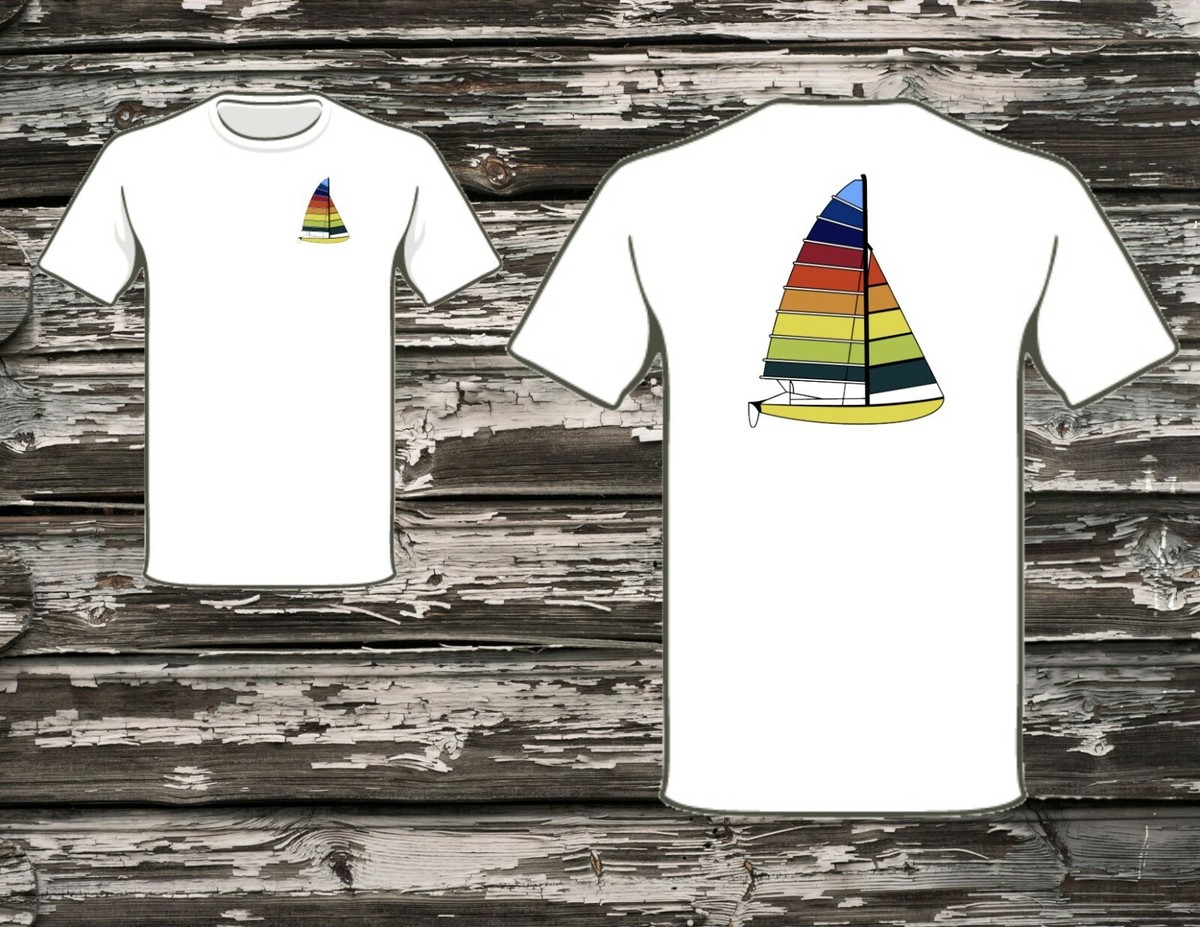 Clothing Hobie Cat T Shirt Hobie Cat Line Drawing T-Shirt