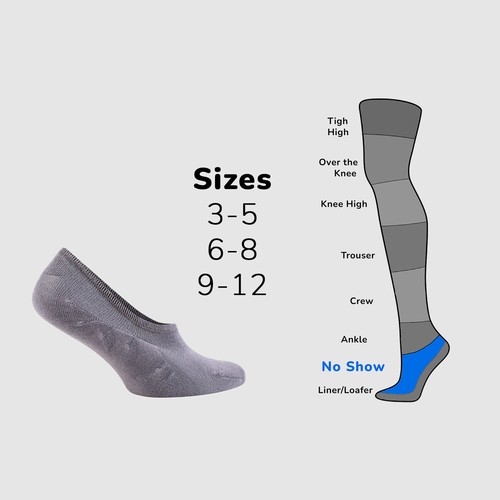 Cosyfeel® Unisex No-Show Liner Socks 6-Pack Bamboo Material Durable Seamless Toe - Picture 41 of 90