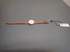 NEW Projects Watches PJT-7401BRBR Bodoni Brass M&Co 33mm Brown Leather Band 