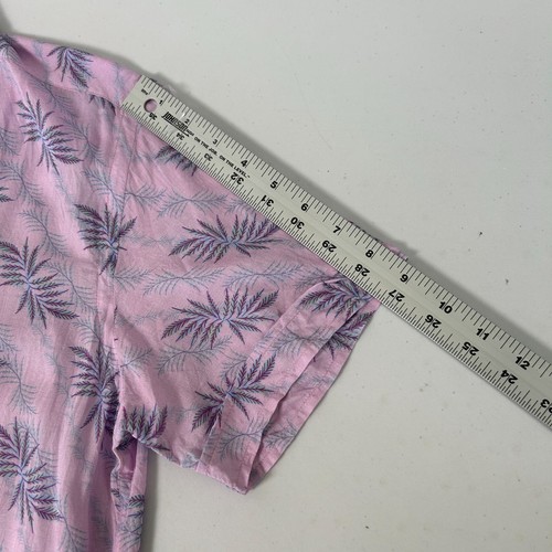 Camicia Thomas Royall con bottoni taglia M rosa Italia floreale modal manica corta nuova con etichetta - Foto 9 di 14