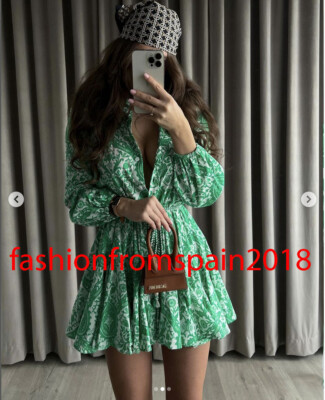 zara mini dress green Zara Green Sleeveless Ribbed Knit Turtleneck Ruffle Fit & Flare Mini D –  Brie
