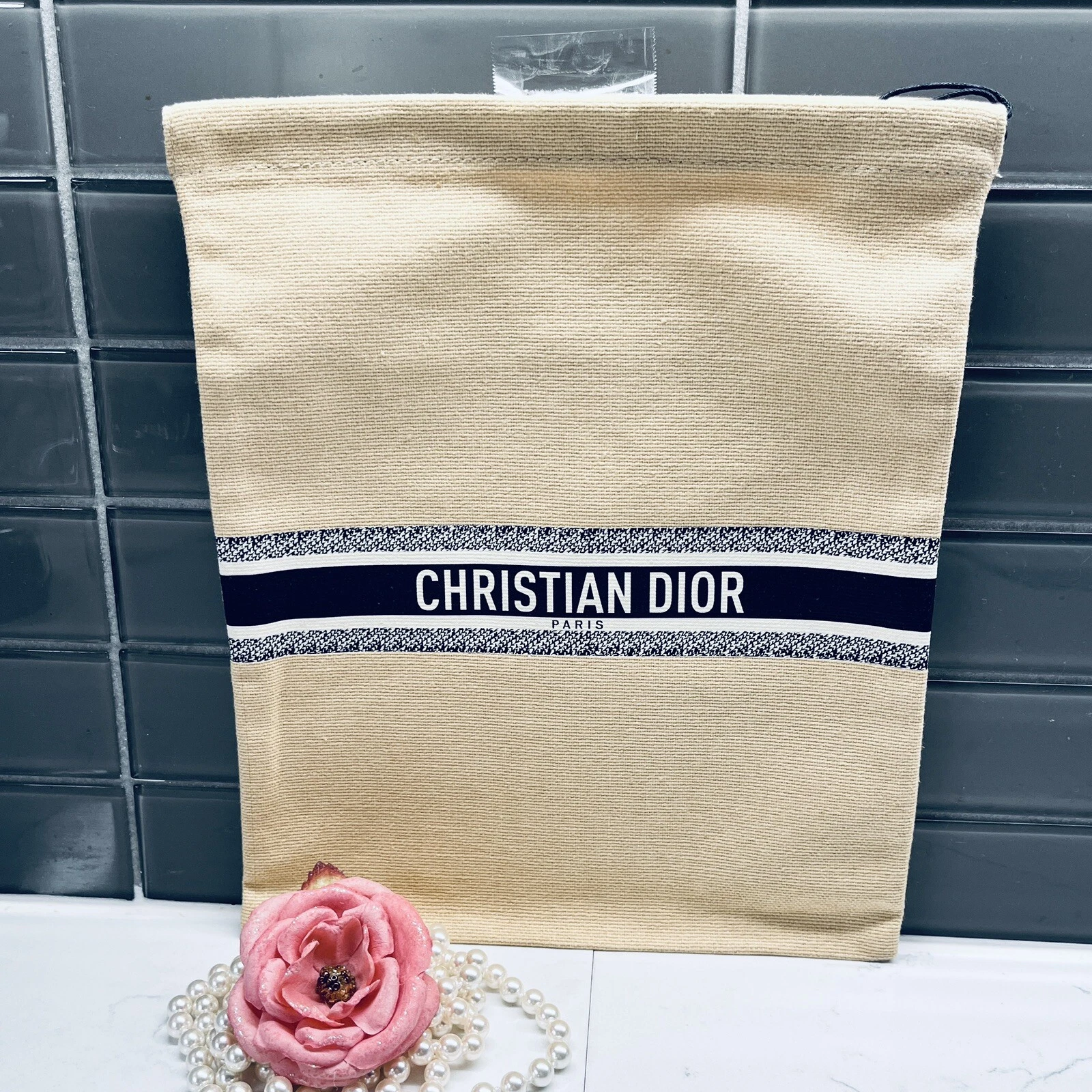 Sac cordon de serrage Christian Dior Dioriviera poche coton été 2023 neuf