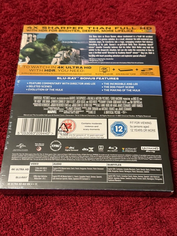 HULK 4K STEELBOOK IN CASE UK ZAVVI LIMITED EDITION NEW & FACTORY SEALED - Image 2 of 2