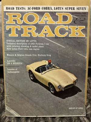 Road & Track September 1962: Shelby AC Cobra, Lotus Super 7