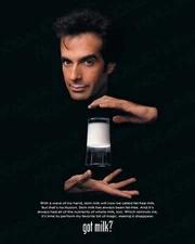 LEGENDARY MAGICIAN DAVID COPPERFIELD MILK AD 8x10 PHOTO
