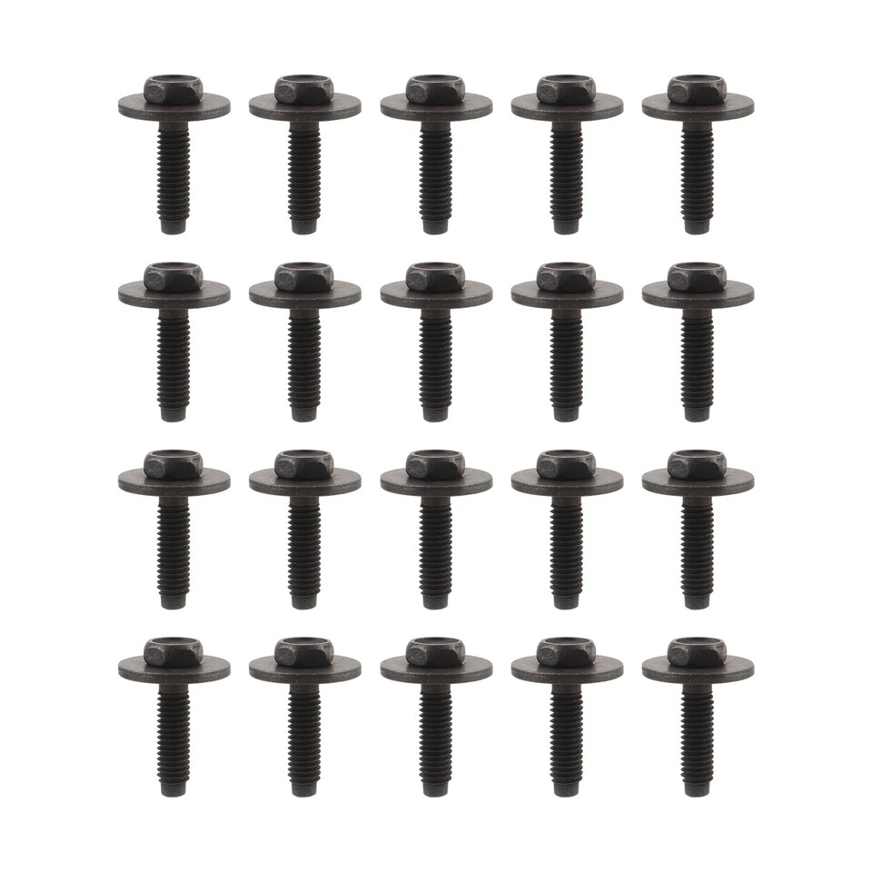20 Pcs Hex Head Sems Screw, Replace OEM#: 07 14 7 129 160, for BMW Fender Liner Splash Shield Engine Under Cover Bumper Cover Tapping Screw 328i E46