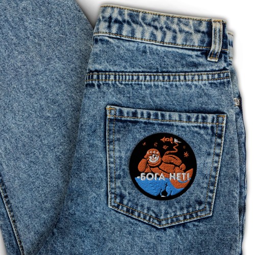 Gagarin, There is no god!, Soviet vintage space — embroidered patch, space patch - Picture 6 of 8