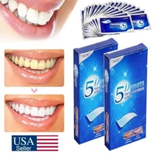 28pcs 5D Teeth Whitening Strips Bleaching Strips Non Sensitive Tooth Whitener US