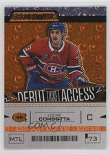 2023 Upper Deck Credentials Debut Ticket Access Orange /249 Lucas Condotta 18bi