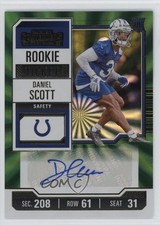 2023 Panini Contenders Rookie Opening Kickoff Ticket Daniel Scott #177 Auto 03xg