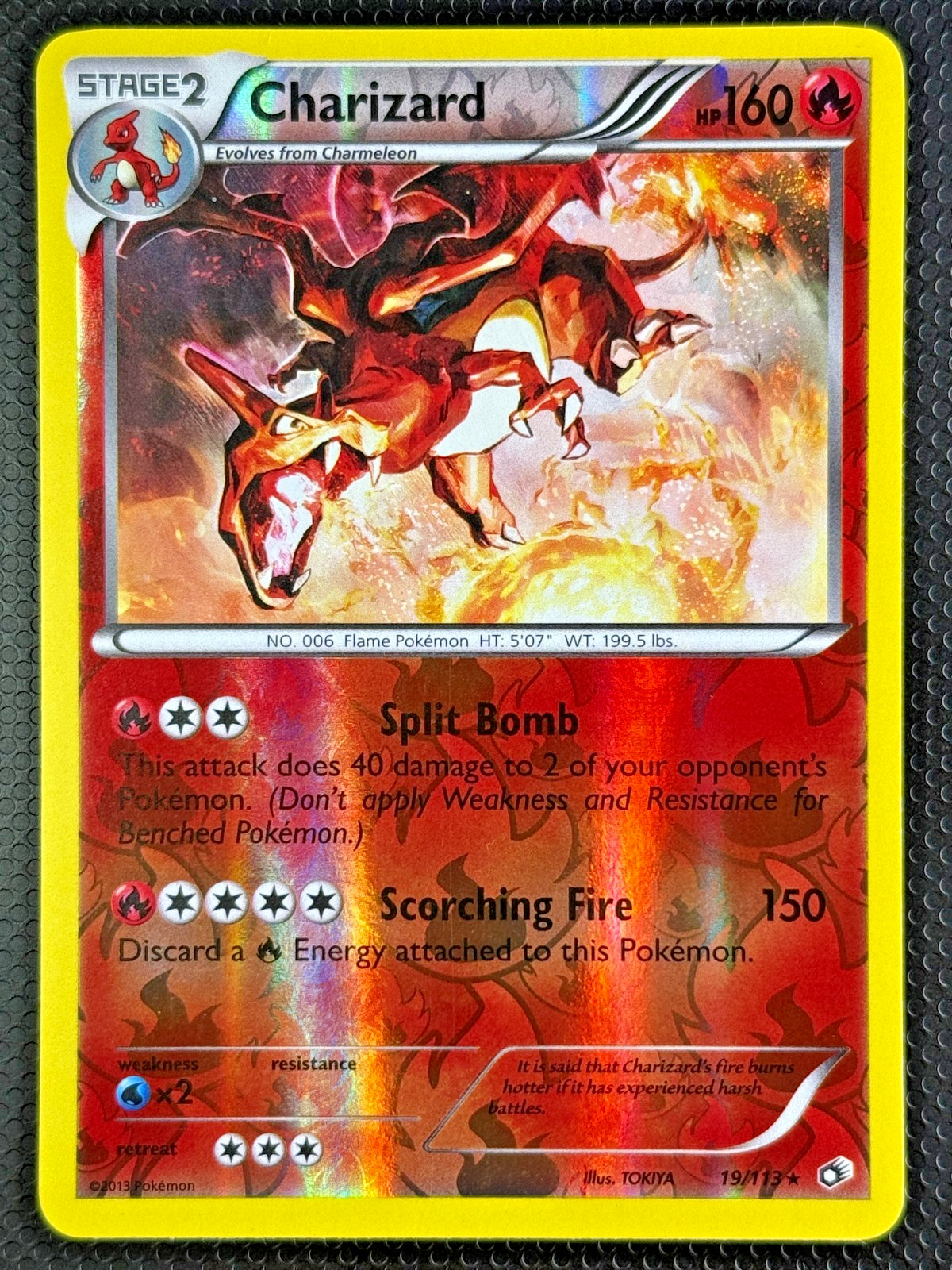 🔥Pokemon- Charizard - 19/113 - Reverse Holo - Rare - Legendary Treasures - NM🔥