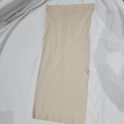 House of Harlow Cream White Ribbed Long Stretch Skirt Size Medium