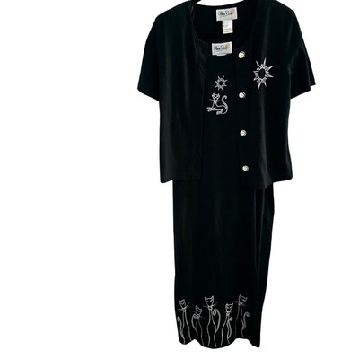Olivia Rose Vintage Two Piece Set size 8M Cat Lady Grandma Core Witch Whimsigoth