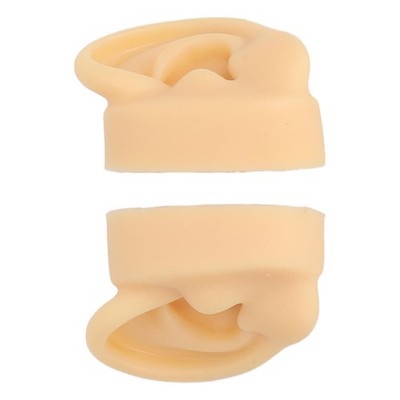 Silicone Ear Model Lifelike Flexible Reusable Left Right Ear Piercing Practice