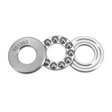 S51203 Axialkugellager 17mm Bohrung 35mm AD 12mm dick mit Unterlegscheiben
