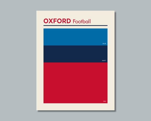 OXFORD Football Color Swatch Photo Picture Poster Print - 8x10 11x14 or 16x20 - Picture 14 of 15