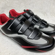 OUTDOOR MASTER Black and Red Unisex Spin / Cycling Shoes | Men’s 8, Women’s 9.5