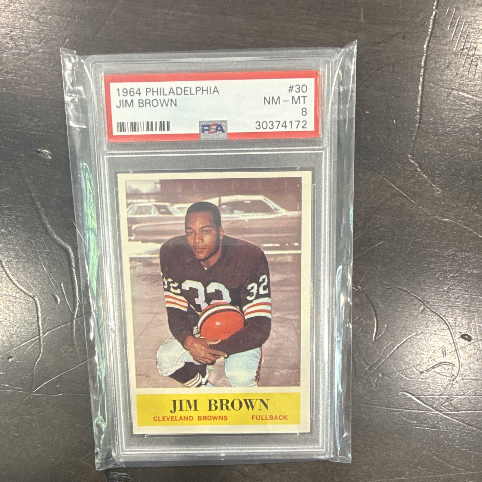 Philadelphia Gum 1964 Philadelphia Jim Brown #30 PSA 8 Graded Browns Card