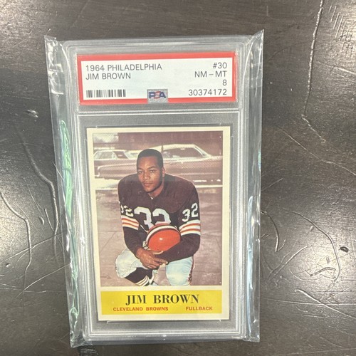 Philadelphia Gum 1964 Philadelphia Jim Brown #30 PSA 8 Graded Browns Card