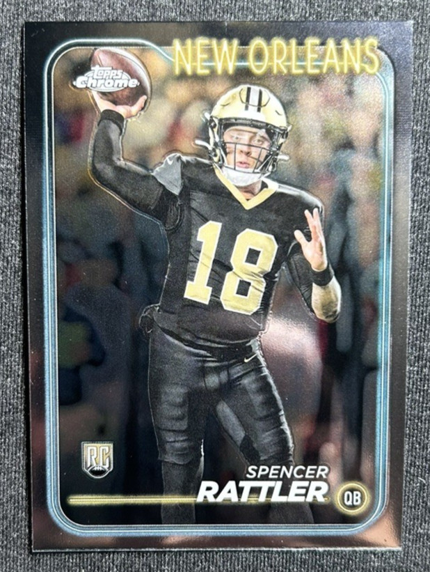 2024 Topps Chrome Spencer Rattler Rookie Base RC #213 New Orleans Saints