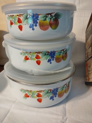 The Gormet Kitchen Mixing Bowl set Paradise Fruit  3 Piece