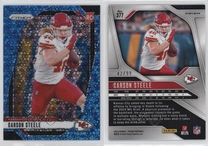 2024 Panini Prizm Rookies No Huddle Blue Prizm /99 Carson Steele #377 Rookie RC