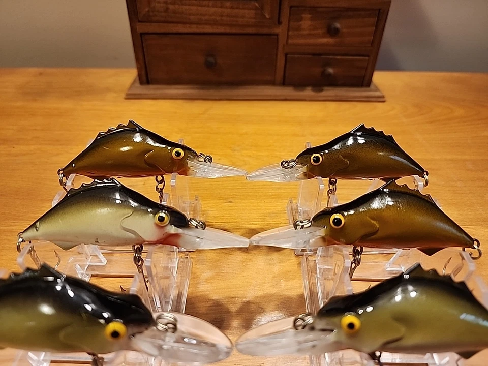 Lote de 10 iscas de pesca Manns Bait Company Hackleback iscas artificiais - Imagem 2 de 4