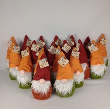19 pc Wholesale Burlap Gnome Plush Lot Craft Supplyt Fall Harvest Christmas