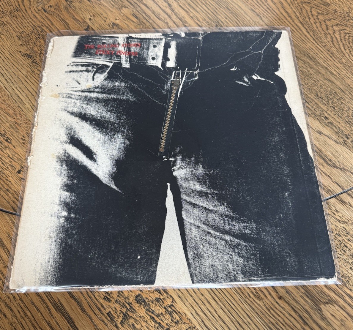 Vintage The Rolling Stones Vinyl LP Record Sticky Fingers Zipper