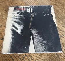 Vintage The Rolling Stones Vinyl LP Record Sticky Fingers Zipper Cover & Insert